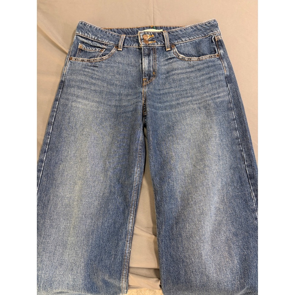 Levis Superlow Bootcut Jeans Womens 30x32 Medium Wash Blue Denim A7498-0008 - Picture 11 of 15